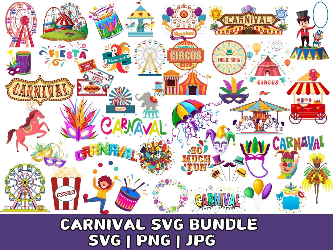 Carnival Svg Circus Svg Bundle Mega Carnival Svg Bundle Carnival Png ...