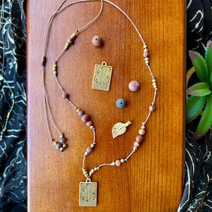 Rad van Fortuin Tarotkaartketting met Jaspis