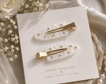 Iridescent No-Crease Hair Clips, Bridesmaid Gift Set