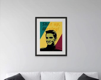 Viaje a las estrellas - ¡Cállate Wesley! Arte pop de próxima generación de Wesley Crusher.