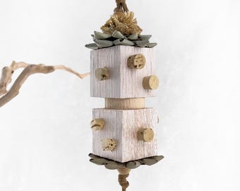 Balsa Bird Toy for Small Medium Parrots | All Natural Shredder Toy for Cockatiel Conure Caique | Balsa Wood Parrot Toy | Balsa in Bloom
