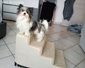 Dog Steps, Dog Step for Beds, Pet Ramp, Pet Steps, Wooden Dog Stairs, Anti-Slip Ramp