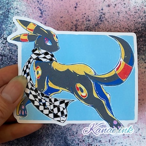 Umbreon-sticker, vinyl gestanst, Pokemon, Eeveelutions, stickers voor laptop