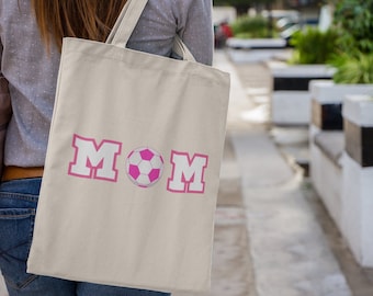 Soccer Mom Tote Bag, Mothers Day Gift Bag, Cute Soccer Mom Tote Bag, Birthday Tote Bag for Soccer Mom, Cute Mom Tote Bag, Sports Tote Bag