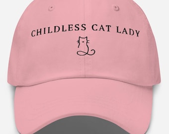 Childless Cat Lady Cap, Cat Lovers Gift, Feminist Gifts, Cat Women Hat