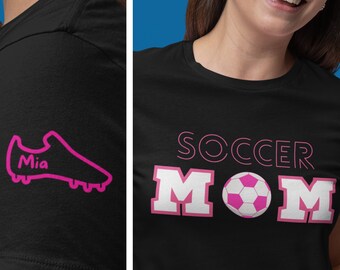 Custom Soccer Mom Shirt, Personalized Soccer Mom T Shirt, Customized Soccer Mom Gifts, Soccer Mama Tee, Soccer Mom Shirt, Soccer Shirt