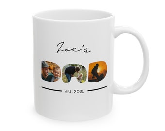Custom Father's Day Mug - Personalized Gift from Family | White Dad Coffee Mug | Unique Father's Day Present