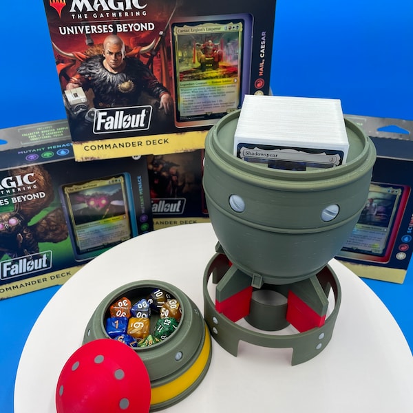 Mini Nuke MTG Deck Box: Fallout Themed 100 Card Storage
