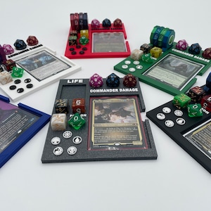 Plateau Commander MTG | Magic the Gathering | Organisateur de zone de commandement | Imprimé en 3D | Atelier de fabrication de fables