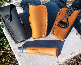 Handmade Leather Sheath for Opinel no. 08