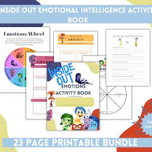 Inside Out Activity Book, Inside Out Emotional Intelligence Busy Booklet, Homeschool, Appealing exercises for easy teaching, Early Learners