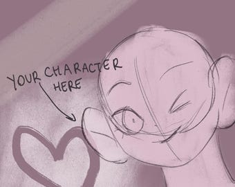 Custom Heart Making Wallpaper Commission | YCH OC DnD Character Art Personalized Digital Illustration