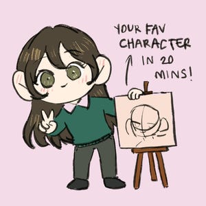 Enkel Chibi-uppdrag | YCH OC DnD Karaktärskonst Personlig Digital Illustration