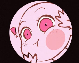 Custom Metal Button Pin Commission : Kawaii Chibi Backpack Accessory YCH Ita Bag Itabag