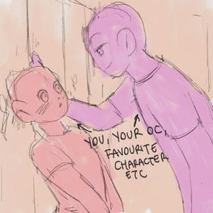 Kabedon Custom Couple Drawing Commission / Romantic Funny YCH Tu Personaje Aquí Arte Digital Original Autorretrato Ilustración Anime OC de DnD