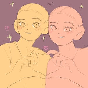 Encargo de arte digital personalizado para pareja / Fondo de pantalla para teléfono, personaje original de D&D, ilustración de anime