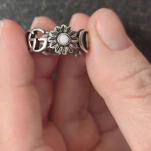 bague GG élégante vintage, cadeau pour lui, cadeau pour elle, cadeau de Noël, bague unisexe