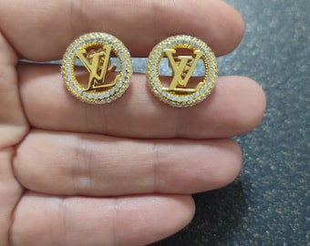 Vintage stylish Monogram LV  stud earrings