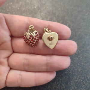 Vintage stylish GG earrings strawberry