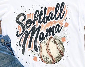 Softball Mama Png | Retro Softball Sublimation | Digital Download Png | Game Day Png | Sublimation Design | Sports Png | Softball Mom Png