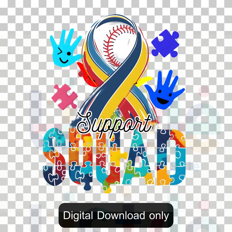 Support Squad Autism Png Sublimation Design Download Autism Ribbon Png Western Png Sport Png Autism Awareness Png Autism Life Png image 4