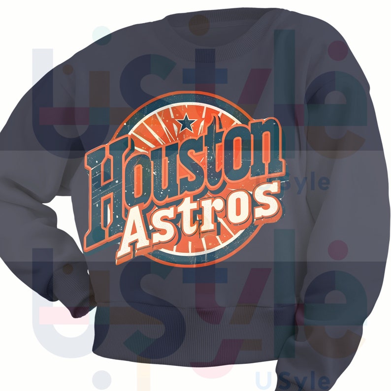 Houston Baseball PNG file Digital Download Baseball Png Groovy Houston Texas T Shirt Design Astros Baseball Png zdjęcie 4