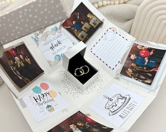 Personalized beige gift box | DIY birthday card | Money gift for birthdays or weddings | Wedding gift | Personalized gift