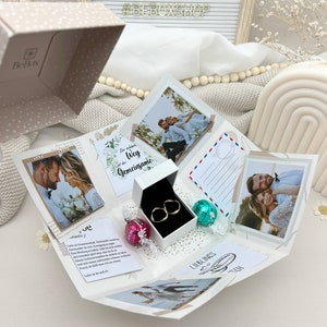Beige Hochzeitsgeschenk personalisiert | Geburtstagskarte DIY | Geldgeschenk Geburtstag Hochzeit | Geschenkbox | personalisiertes Geschenk