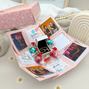 Rosa Geschenkbox personalisiert | Geburtstagskarte DIY | Geldgeschenk Geburtstag Hochzeit | Hochzeitsgeschenk | personalisiertes Geschenk