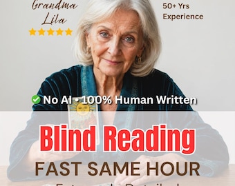 Keine AI Same Hour Blind Keine Fragen Allgemeine Tarot und Psychic Lesung von Oma Lila - Spiritueller Rat Nachricht - Innerhalb einer Stunde Lesung