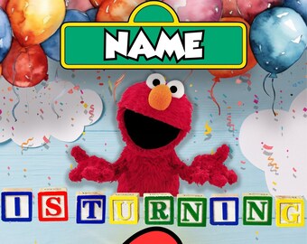 Elmo Editable Birthday Invitation