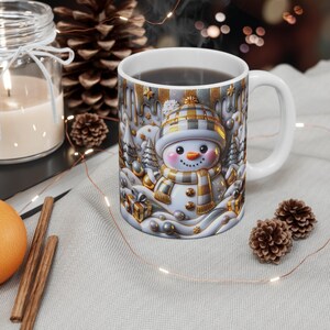 Coffee Mug Snowman perfect for Heise Schoko Perfect Gift Mug Christmas Coffee Mug 11oz Wintertime Gift Mug Christmas