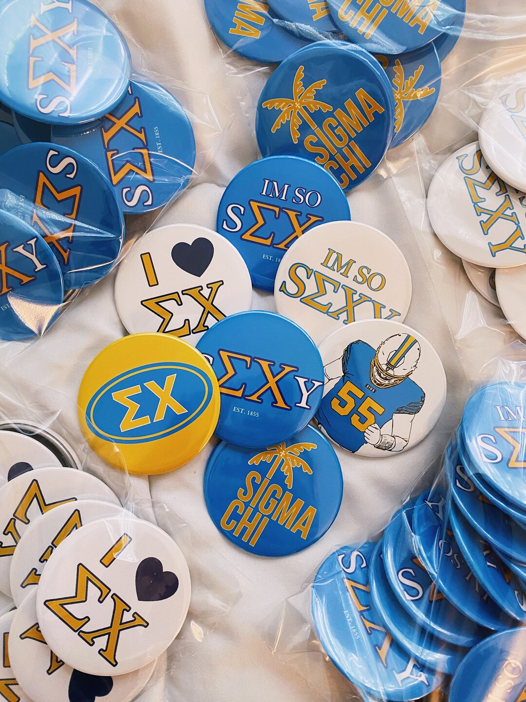 Greek Fraternal Game Day Buttons 7 Styles Bulk Orders Welcome - Etsy
