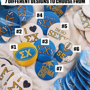 Greek Fraternal Game Day Buttons 7 Styles Bulk Orders Welcome - Etsy