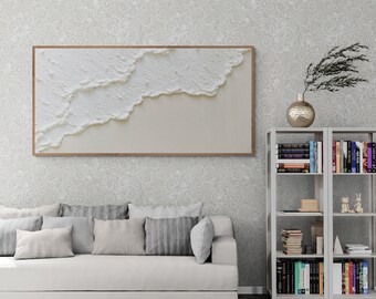 Arte de pared abstracto hecho a mano, arte de pared con textura bohemia, decoración del hogar bohemia, decoración de pared bohemia, pintura con textura de arte de yeso, textura de arte minimalista