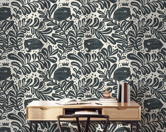 Frog Prince Fairytale Peel & Stick Pop Art Forest Wallpaper