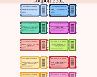 Printable Coupon Book for Dad | DIY Gift (Digital Download)