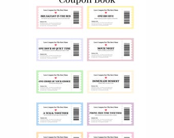 Printable Coupon Book for Mom | Mother's Day Gift (Digital Download)