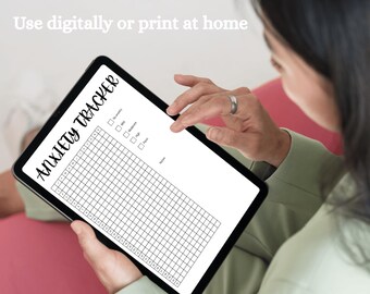 Anxiety Tracker Printable | Yearly Mental Health Log (Digital Download)