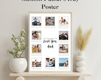 Personalized Father's Day Photo Gift, Custom Dad Poster (Digital Download)