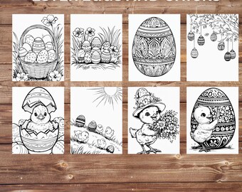 Kids Easter Coloring Book: 27 Printable Pages (A4/US Letter) (Digital Download)
