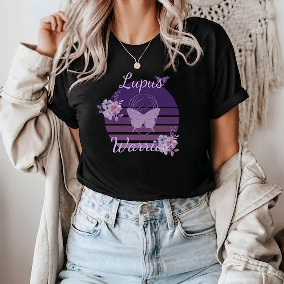 Lupus Warrior T-Shirt Attire Wear for Lupus Diagnosis Fighter Tee Clothing Apparel Gift for May Lupus Awareness Event Shirt for Lupus