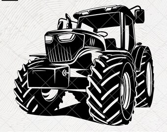 Farm Tractor SVG: Farmer Cut Files (Digital Download)
