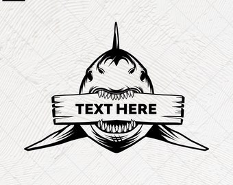 Shark Face SVG: Ocean Silhouette Cut Files (Digital Download)
