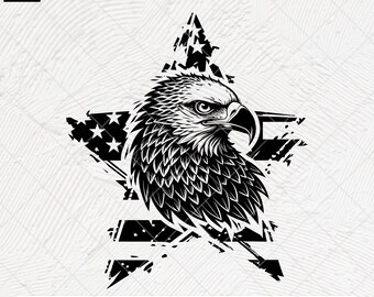 Patriotic Eagle Flag SVG: USA 4th of July Design (Digital Download)