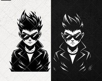 Cool Kid SVG, Fashion Boy-vectorafbeeldingen (digitale download)