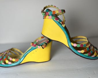 1940’s Colorful Summer Wedges