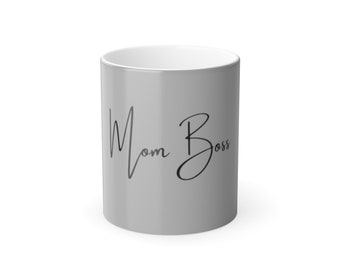 Mug morphing couleur Mom Boss, 11 oz