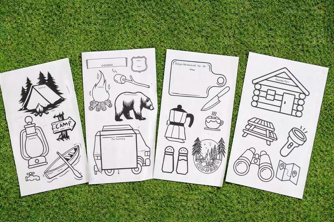 Camping-themed Book Report | Reading Response & Coloring Pages Digital ...