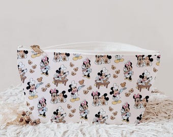 Mickey en Minnie make-uptas, coquette Disney-etui, eten en wijn, make-uptasje, etui voor kinderen, briefpapier, toilettas, cadeau voor vrouwen